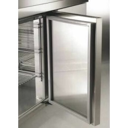 Table inox réfrigérée ZJ3 3 portes 400 L avec dosseret 170 x 70 x 85 cm