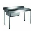 Plonge inox bac 75 L et égouttoir à droite 120 cm