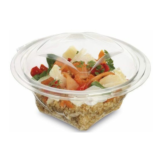 Bol salade Sekipack à couvercle déchirable 37 cl - par 300 Bol salade Sekipack à couvercle déchirable 37 cl - par 300