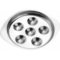 Plat à escargots  6 alvéoles inox