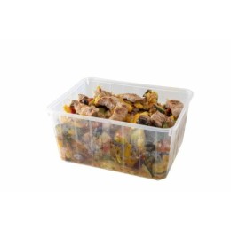 Boite Carty transparente avec couvercle PP 1800 ml - par 25