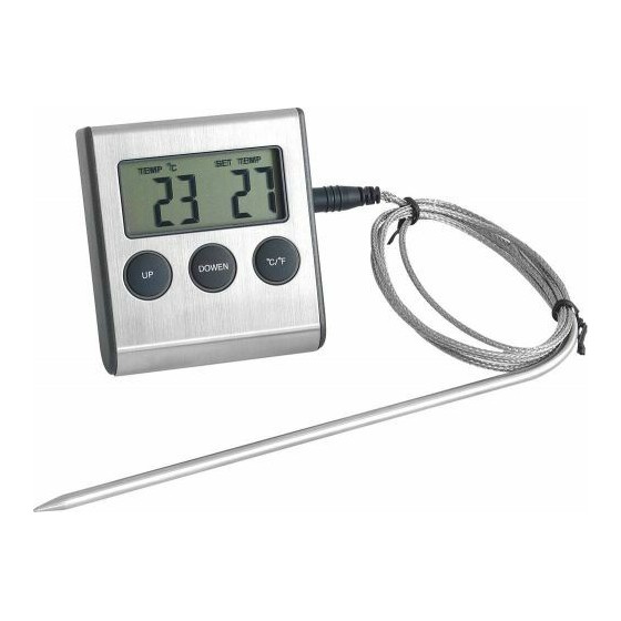 Ibili Thermomètre Alimentaire Numérique/magnétique À Sonde, Inox, Argent à  Prix Carrefour