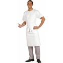 Tablier chef court coton blanc 65 cm