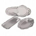 Plat ovale inox gamme choc 40 x 27,5 cm - par 10