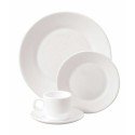 Assiette plate blanche verre trempé ø 19,5 cm - par 24