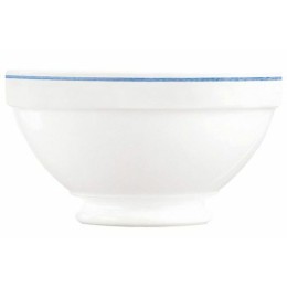 Bol à déjeuner blanc/filet bleu 51cl ø13,2cm /6