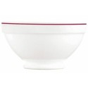 Bol à déjeuner verre trempé blanc/filet bordeaux 51cl ø 13,2 cm - par 6