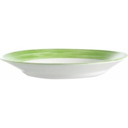 Assiette creuse brush verte ø22,5cm /24