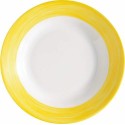 Assiette plate brush jaune ø 15,5 cm - par 24