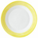 Assiette plate brush jaune ø 19,5 cm - par 24