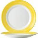 Assiette plate brush jaune ø 23,5 cm - par 24