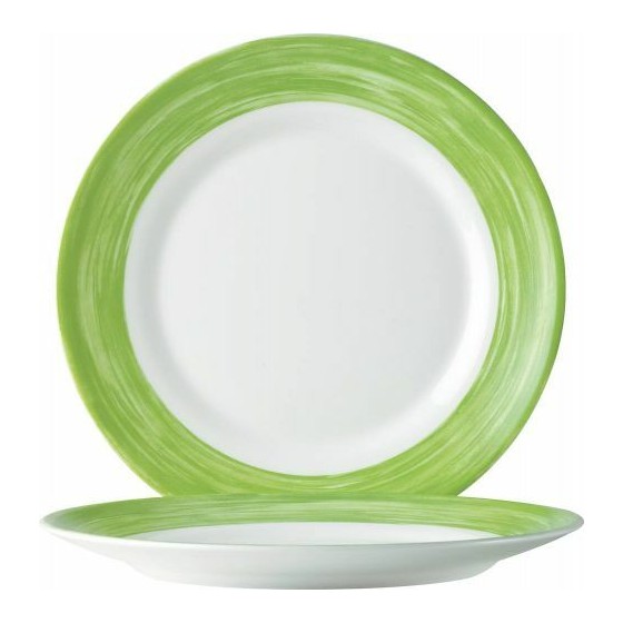 Arcoroc Trianon Uni Assiette Plate 24,5 Cm - Lot De 6 Assiettes En Verre Trempé