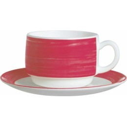 Soucoupe brush cherry ø 14 cm - par 6