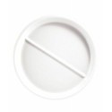 Assiette porcelaine 2 compartiments à petite séparation ø 23 cm - par 6