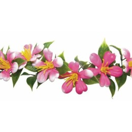 Barrette blanche fleurs de prunier 25cm/12