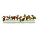 Barrette blanche garniture houx 25 cm - par 12