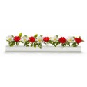 Barrette blanche marguerites et roses 25 cm - par 12