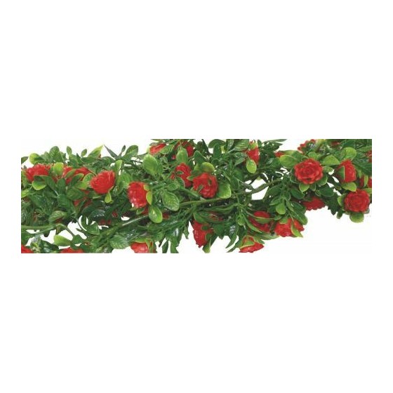 Guirlande de roses 'pompon rouge' 180cm