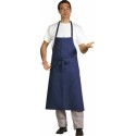 Tablier valet bleu coton 100 cm