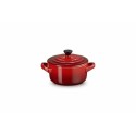 Mini cocotte ronde céramique cerise ø 10 cm
