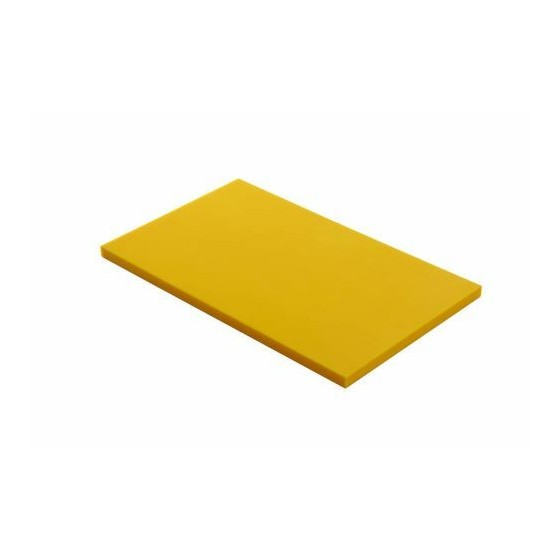 Planche de découpe PEHD jaune 60 x 40 x 2 cm