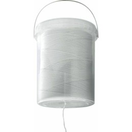 Ficelle de boucher blanche avec seau plastique à dévidage central - par 1 kg