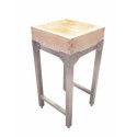 Piétement inox de billot 60 x 40 cm