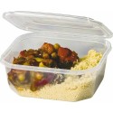 Boite à couvercle charnière PP translucide 75 cl - par 288