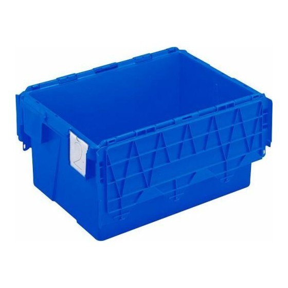 Bac rectangulaire HACCP bleu 35L avec couvercle