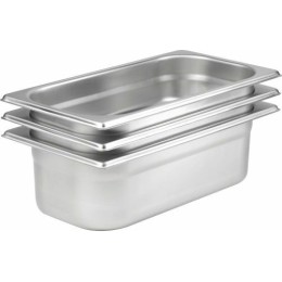 Bac gastronorme plein inox GN 1/3 profondeur 4 cm