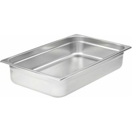 Bac gastronorme plein inox GN 2/1 profondeur 10 cm