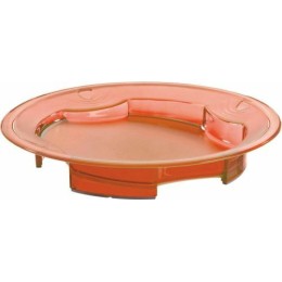 Assiette antidérapante orange /12