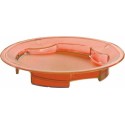 Assiette antidérapante orange ø 23,5 cm - par 12