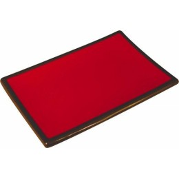 PLAT BLACK & CLARET MELAMINE 21X14,3X2CM