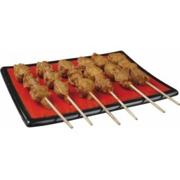PLAT BLACK & CLARET MELAMINE 21X14,3X2CM