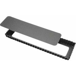 Tourtière cannelée rectangulaire à fond amovible antiadhérent 35 cm