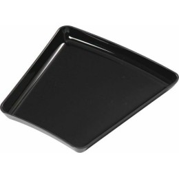 Plat arrondi ABS noir 24 x 17 x 2 cm