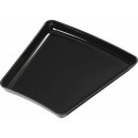 Plat arrondi ABS noir 24 x 17 x 2 cm