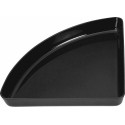 Ravier 1/4 de cercle ABS noir 28 x 28 x 4 cm