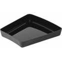 Ravier arrondi ABS noir 24 x 17 x 4 cm