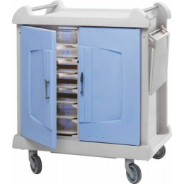 Chariot petit déjeuner bleu 101 x 65 x 110 cm