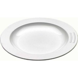 Assiette demi-creuse copoly. blanche ø18 /6