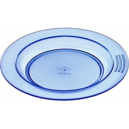 Assiette demi-creuse copolyester bleue ø 23,5 cm - par 6