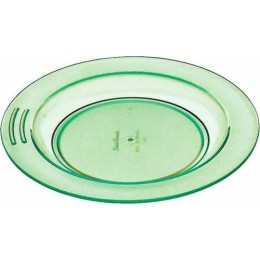 Assiette demi-creuse copolyester verte ø 18 cm - par 6