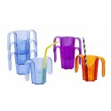 Verre découpe nasale paille copolyester bleu 16 cl - par 12