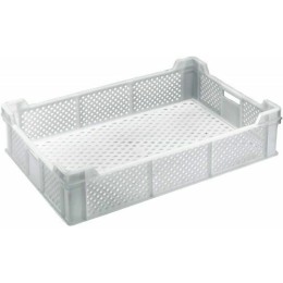 Bac gerbable ajouré blanc PEHD 35 L