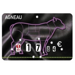 Étiquette "Presto agneau" sans texte à pique et tournette 8 x 12 cm - par 10
