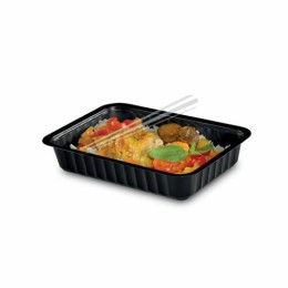 Barquette micro-ondes scellable noire 100 cl / 100