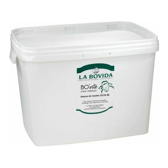 Boyau de mouton sur tube Bo'vite 22/24 AB 90 m - par 5 Boyau de mouton sur tube Bo'vite 22/24 AB 90 m - par 5