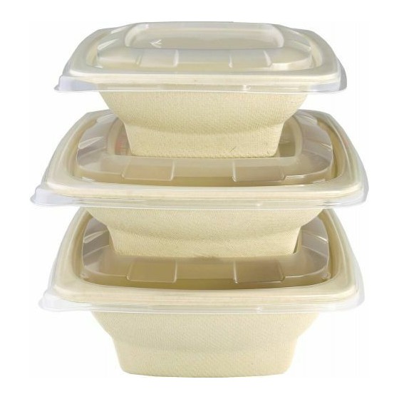 Saladier bio carré 100 cl 18 cm - par 75